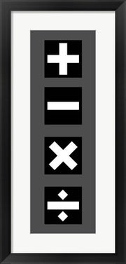 Math Symbols Wall Scroll - Black by Color Me Happy