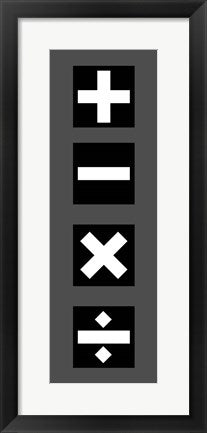Math Symbols Wall Scroll - Black by Color Me Happy