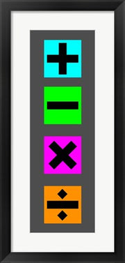 Math Symbols Wall Scroll - Colorful Boxes by Color Me Happy