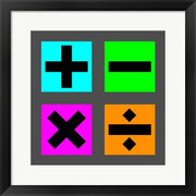 Math Symbols Square - Colorful Boxes by Color Me Happy
