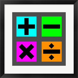 Math Symbols Square - Colorful Boxes by Color Me Happy