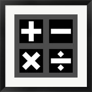 Math Symbols Square - Black by Color Me Happy