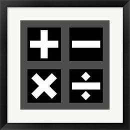 Math Symbols Square - Black by Color Me Happy