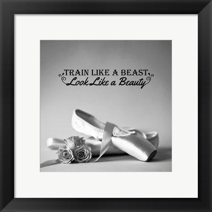 Framed Art Train Like A Beast Grayscale Wall Decor 18x24 Artwork