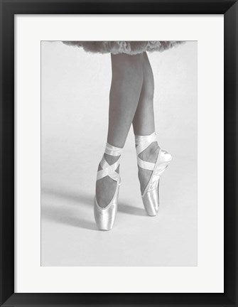 Framed Art Dancing En Pointe Black and White Wall Decor18x24 Artwork