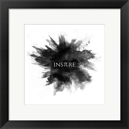 Framed Art Inspire Powder Explosion Black Wall Decor 18x24 Artwork
