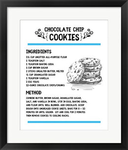 Chocolate Chip Cookies Recipe White Background by Color Me Happy