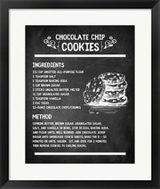 Chocolate Chip Cookies Recipe Chalkboard Background by Color Me Happy