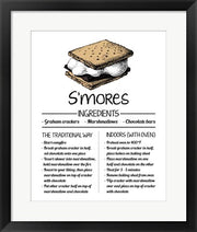 S'mores Recipe White Background by Color Me Happy