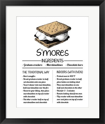 S'mores Recipe White Background by Color Me Happy