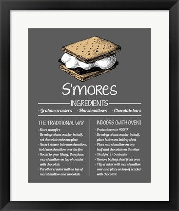S'mores Recipe Gray Background by Color Me Happy