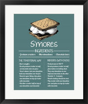 S'mores Recipe Blue Background by Color Me Happy