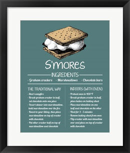 S'mores Recipe Blue Background by Color Me Happy