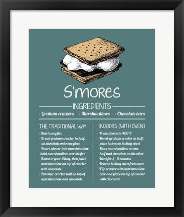 S'mores Recipe Blue Background by Color Me Happy