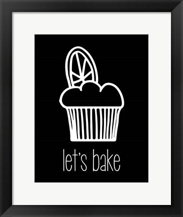 Framed Art Let's Bake - Dessert IV Black Wall Decor 18x24 Artwork