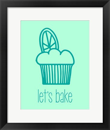 Framed Art Let's Bake - Dessert IV Lime Wall Decor 18x24 Artwork
