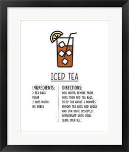 Iced Tea Recipe White Background by Color Me Happy