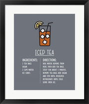 Iced Tea Recipe Gray Background by Color Me Happy
