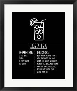 Iced Tea Recipe Black Background by Color Me Happy