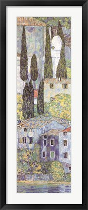 Framed Art Frame Art Chiesa a Cassone (detail) by Gustav Klimt Wall Decor 18x24 Artwork