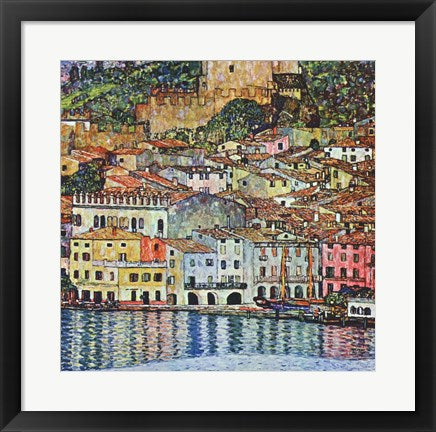 Framed Art Malcena at the Gardasee, 1907 by Gustav Klimt Wall Decor 18x24 Artwork
