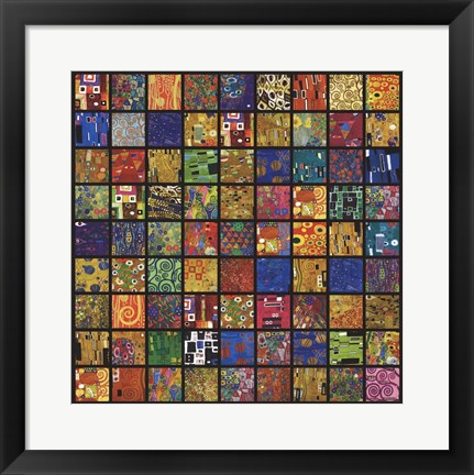 Framed Art Klimt Squares by Gustav Klimt Wall Decor 18x24 Artwork