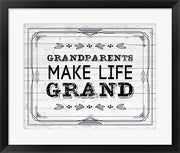 Grandparents Make Life Grand - Painted Wood Background by Color Me Happy