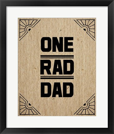 Framed Art One Rad Dad - Brown Cardboard Wall Decor 18x24 Artwork