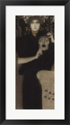 Framed Art Study for the Allegory of Tragedy by Gustav Klimt Wall Decor 18x24 Artwork