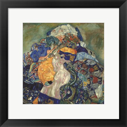 Framed Art Baby (Cradl) by Gustav Klimt Wall Decor 18x24 Artwork