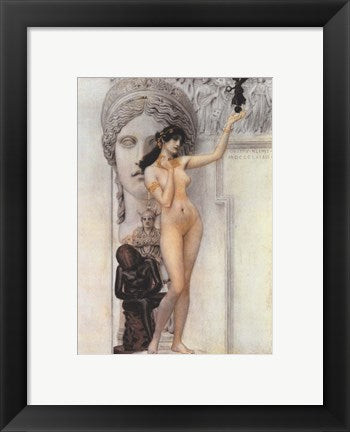 Framed Art Allegory of Sculpture by Gustav Klimt Wall Decor 18x24 Artwork
