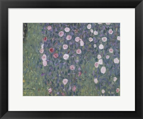 Framed Art Rosiers Sous Les Arbres by Gustav Klimt Wall Decor 18x24 Artwork