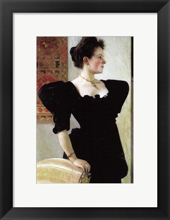 Framed Art Portrait of Marie Breunig by Gustav Klimt Wall Decor 18x24 Artwork
