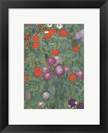 Framed Art Flower Garden by Gustav Klimt Wall Decor 18x24 Artwork