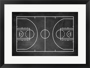 Basketball Court Chalkboard Background by Sports Mania