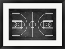 Basketball Court Chalkboard Background by Sports Mania