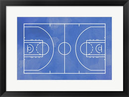 Basketball Court Blue Paint Background by Sports Mania