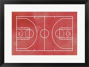 Basketball Court Red Paint Background by Sports Mania