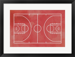 Basketball Court Red Paint Background by Sports Mania