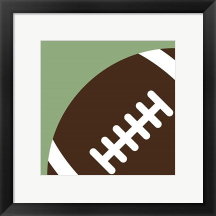 Framed Art Frame Art Football Close-ups - Ball by Sports Mania Wall Decor 18x24 Artwork