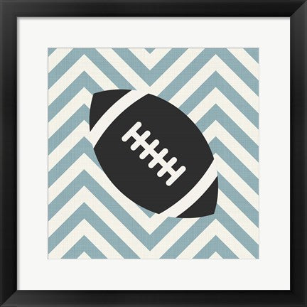 Framed Art Frame Art Eat Sleep Play Football - Blue Part I by Sports Mania Wall Decor 18x24 Artwork