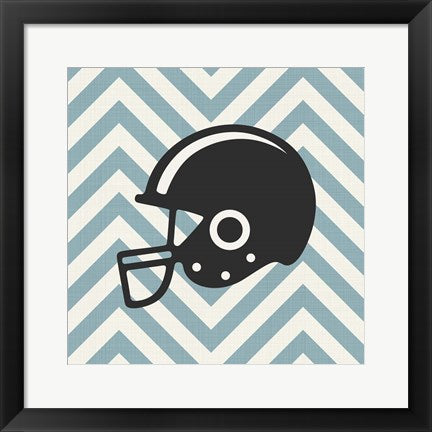 Framed Art Frame Art Eat Sleep Play Football - Blue Part III by Sports Mania Wall Decor 18x24 Artwork
