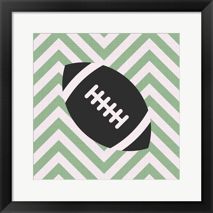 Framed Art Frame Art Eat Sleep Play Football - Green Part I by Sports Mania Wall Decor 18x24 Artwork
