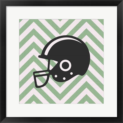 Framed Art Frame Art Eat Sleep Play Football - Green Part III by Sports Mania Wall Decor 18x24 Artwork