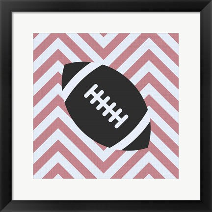 Framed Art Frame Art Eat Sleep Play Football - Pink Part I by Sports Mania Wall Decor 18x24 Artwork
