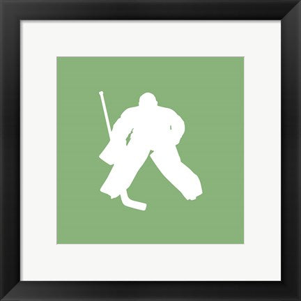 Framed Art Hockey Player Silhouette - Part II by Sports Mania Wall Decor 18x24 Artwork