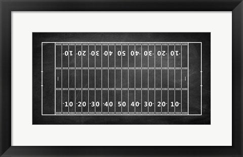Framed Art Frame Art American Football Field Chalkboard by Sports Mania Wall Decor 18x24 Artwork
