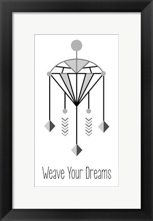 Framed Art Weave Your Dreams White Wall Decor 18x24 Artwork