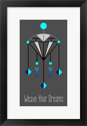 Framed Art Weave Your Dreams Gray Wall Decor 18x24 Artwork