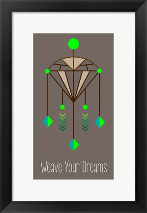 Framed Art Weave Your Dreams Brown Wall Decor 18x24 Artwork